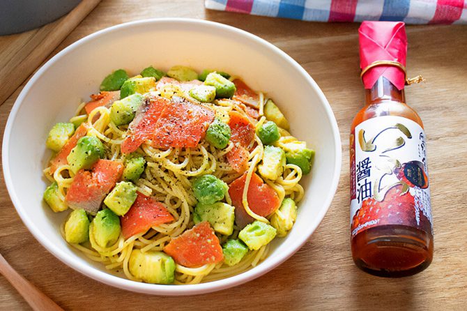 空地舎「いくら醤油」で作るキャンプパスタ