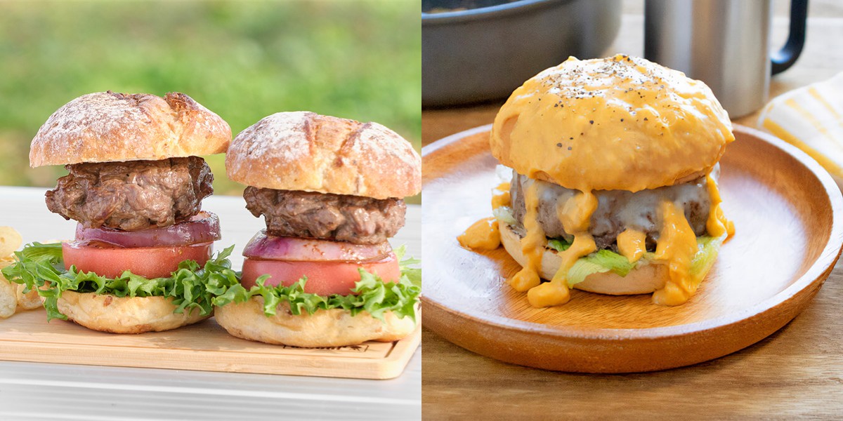 肉汁あふれるハンバーガーレシピ集。味もボリュームも満点!簡単なのに絶品グルメバーガー