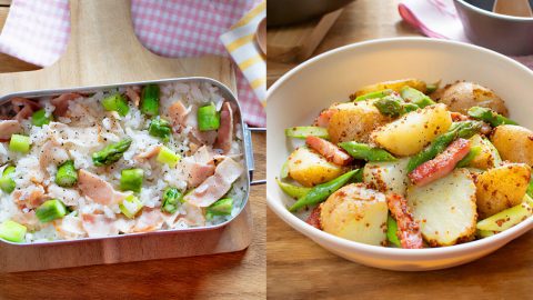 ベーコンやポテトとの相性抜群！旬のアスパラを使った簡単キャンプ飯レシピ2選
