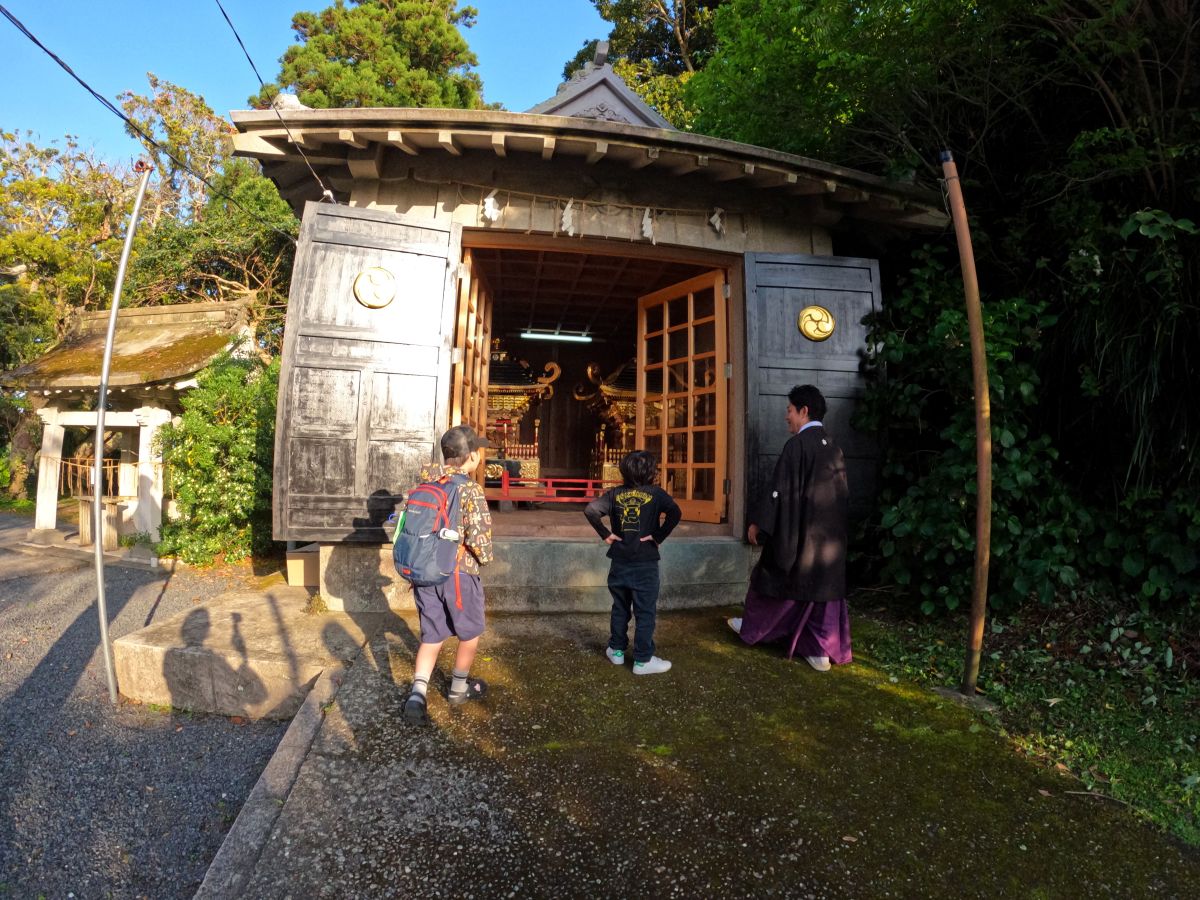 お神輿が保管されている場所