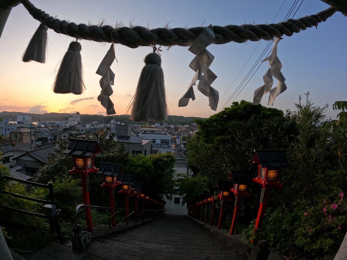 勝浦の町を一望に
