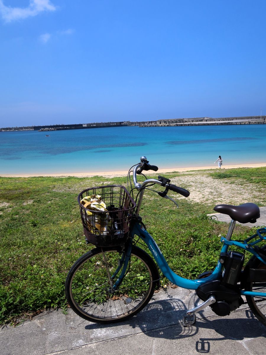 電動のレンタサイクルを借りた