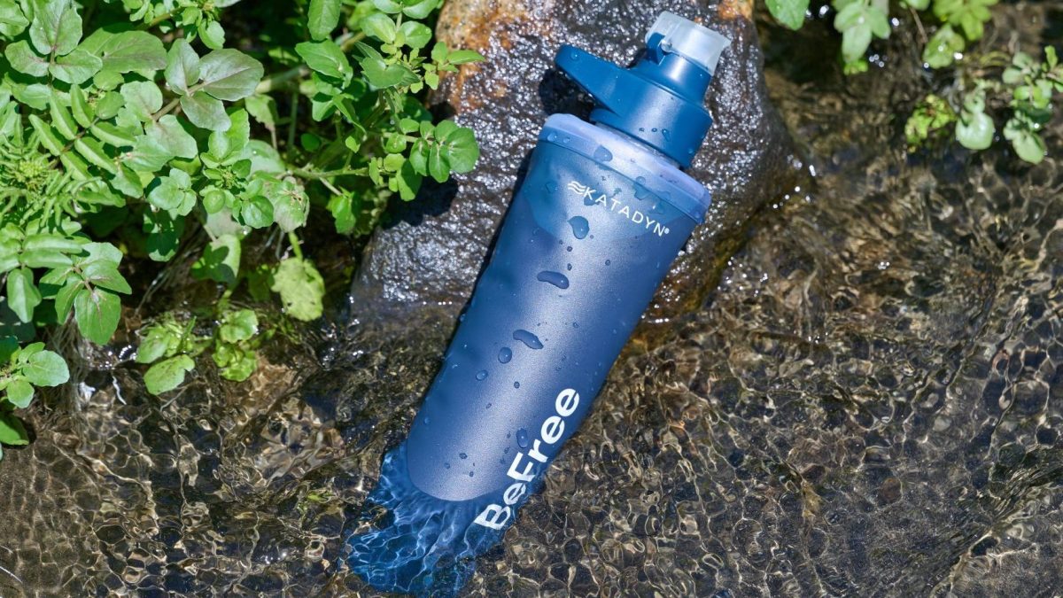 携行しやすいボトル型浄水器はカタダイン「ビーフリー」！ソフト素材、底マチなし、小容量のUL仕様