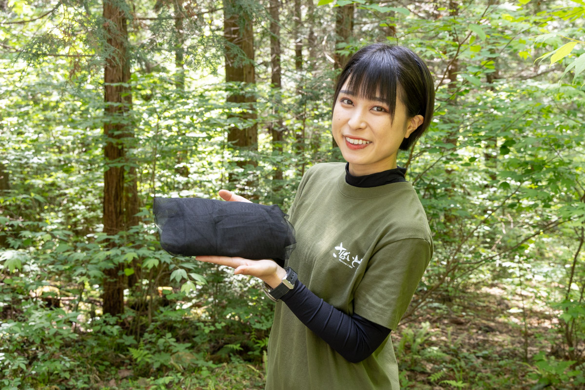 たたんだ状態の防虫ネット