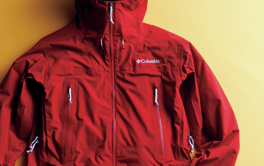 Columbia 赤 防水ジャケット ファー付き コロンビアのレインウェアは街から山まで着まわせるぞ！防水・撥