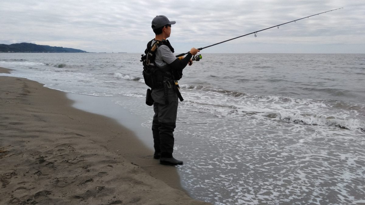 砂浜での釣り