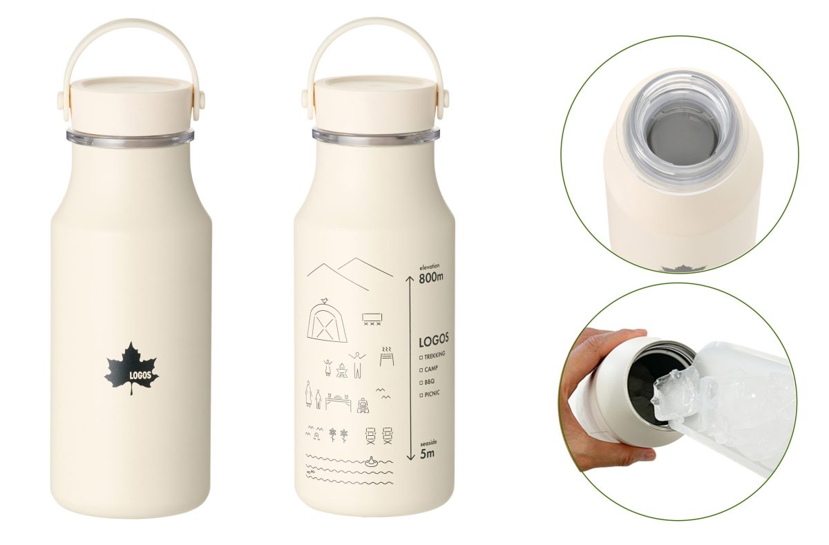 氷が飛び出さない中栓がいいね!「LOGOS 真空デザインボトル」はメンテナンスもラクちん