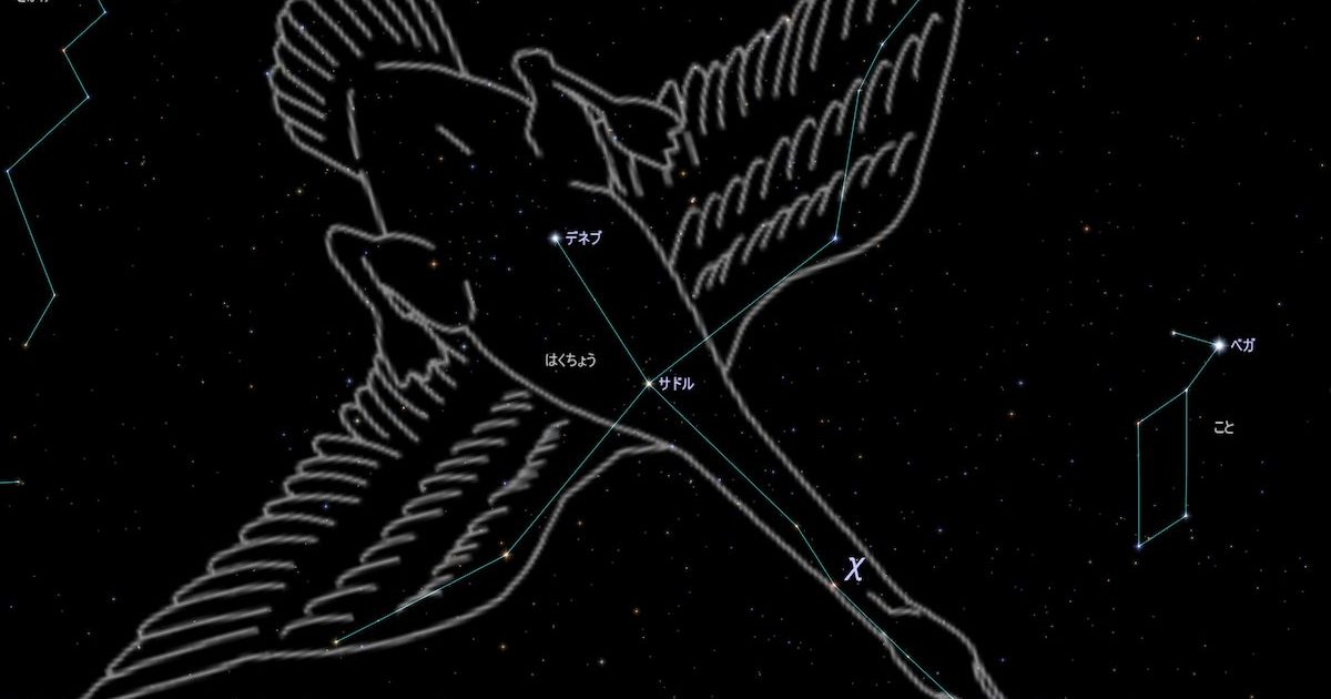 夏休みの自由研究テーマに！はくちょう座の変光星χと9月1日明け方の