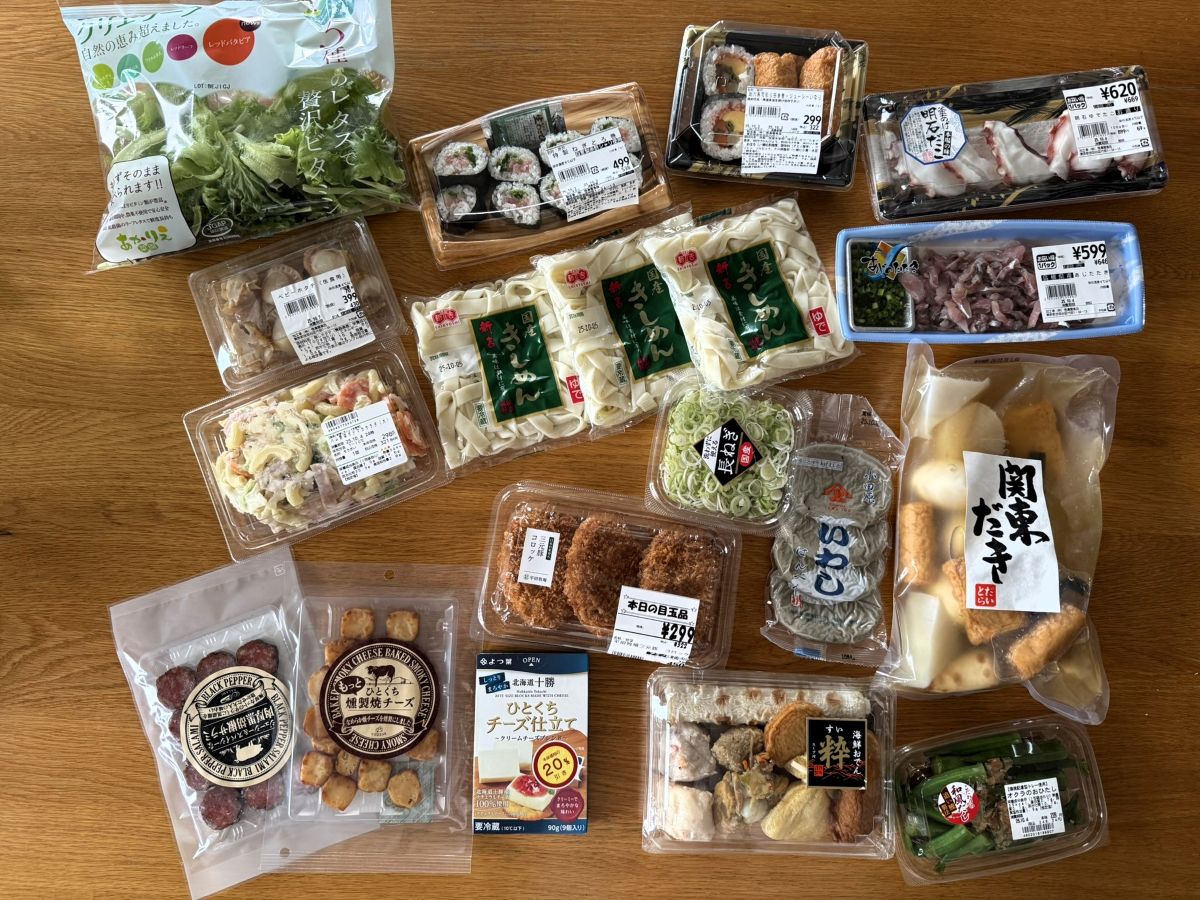 事前に購入した食料