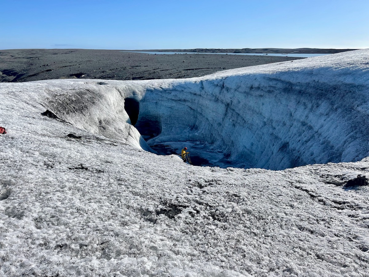アイスチャンバーへのロープ