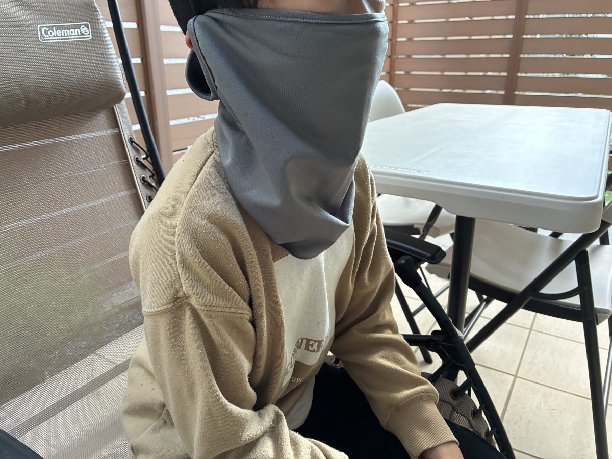 フェイスカバーを使用している