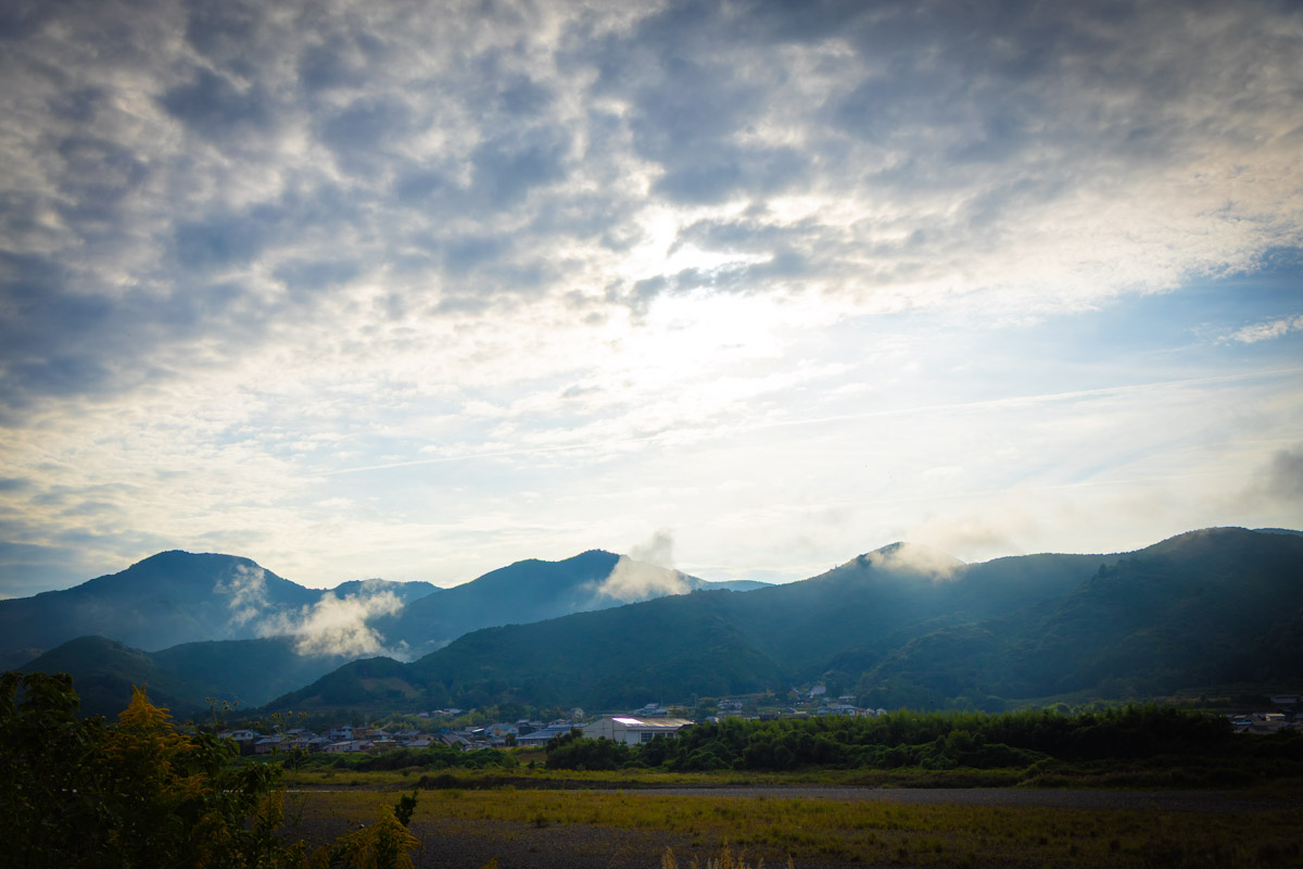田辺市から見た紀伊山地