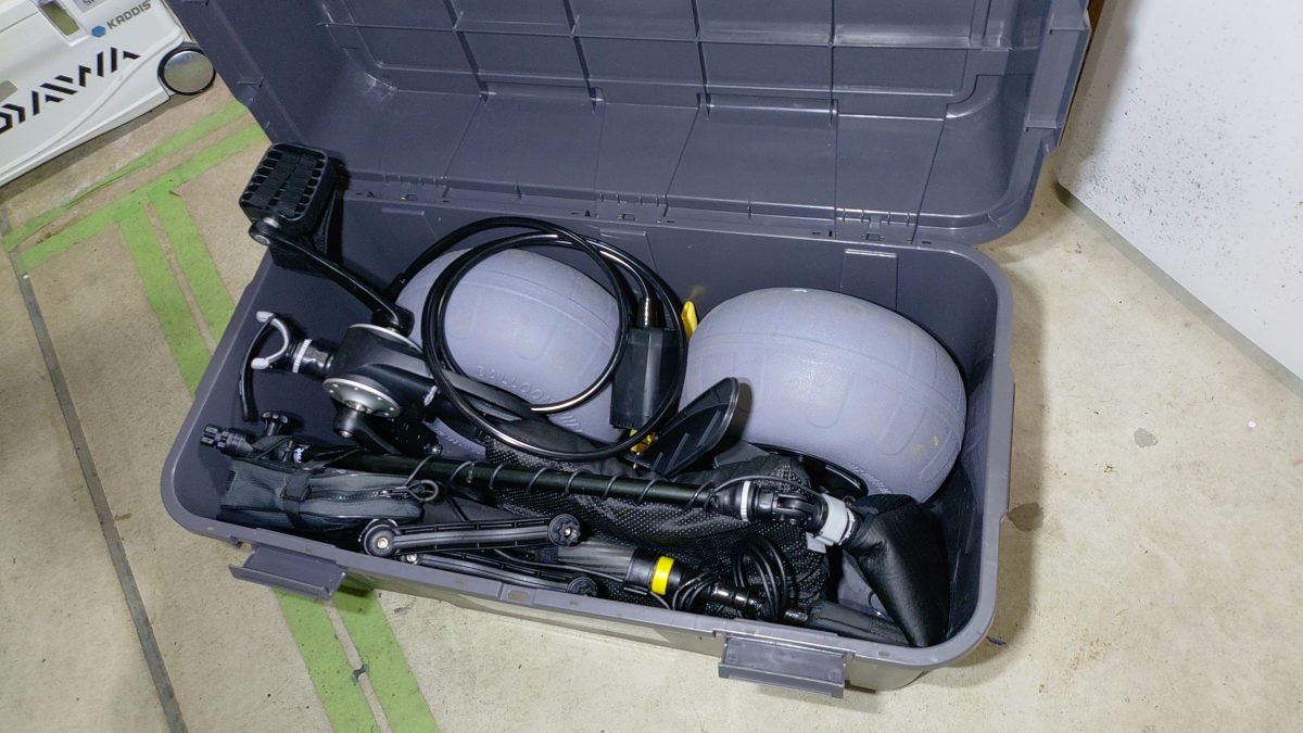 カヤック用品の収納