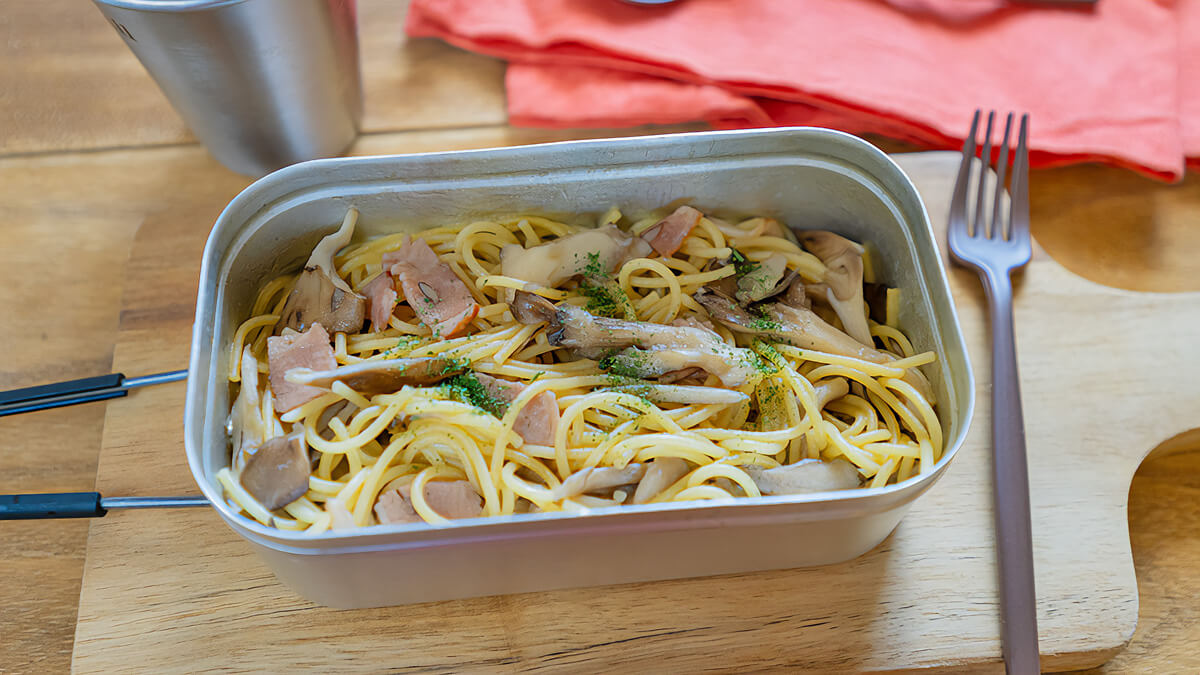 きのことベーコンのパスタ