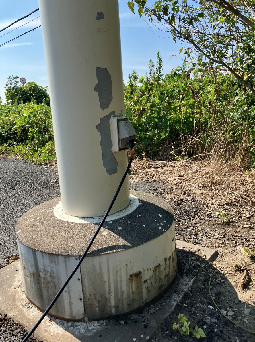 ローソンのRVパークにある100V電源