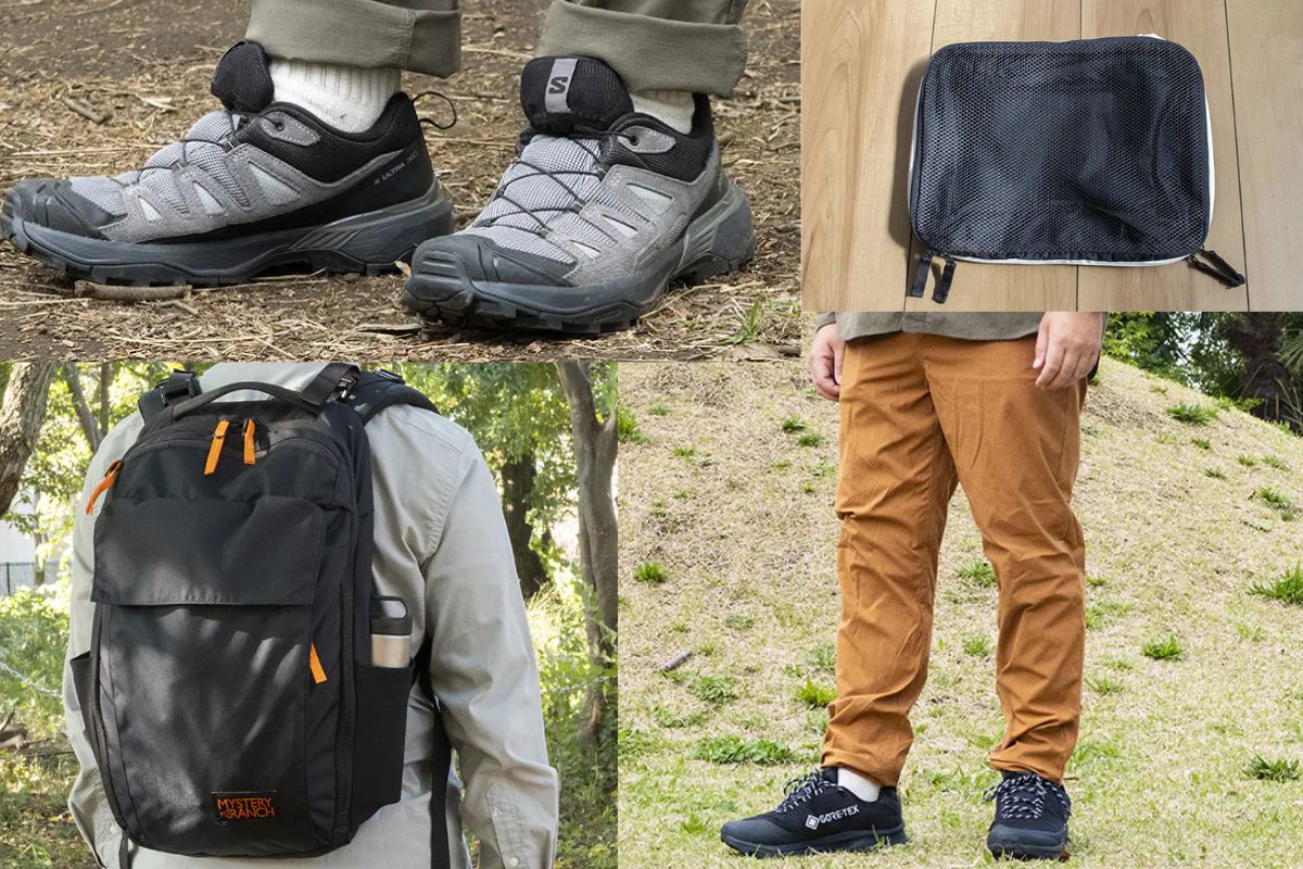 サロモンの防水スニーカー、無印良品の圧縮ケース…使ってわかったアウトドアで役に立つアイテム4選