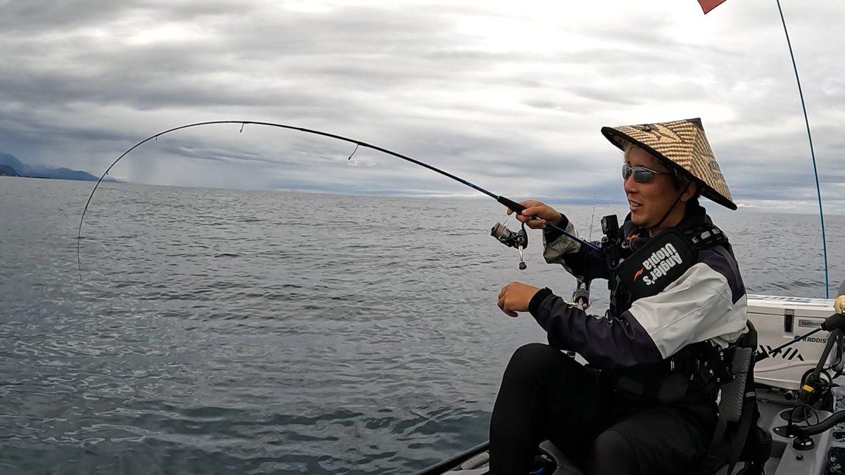 曲がり込むロッド