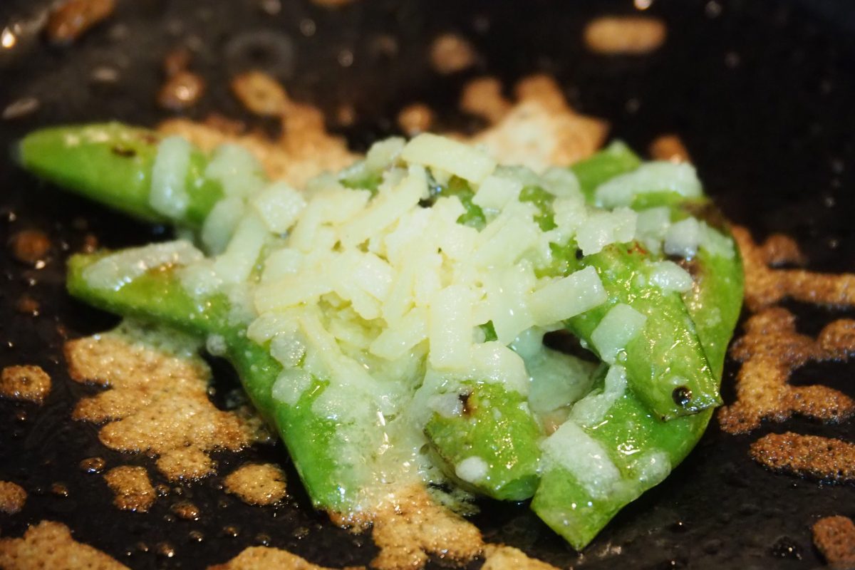 枝豆のオリーブ炒め