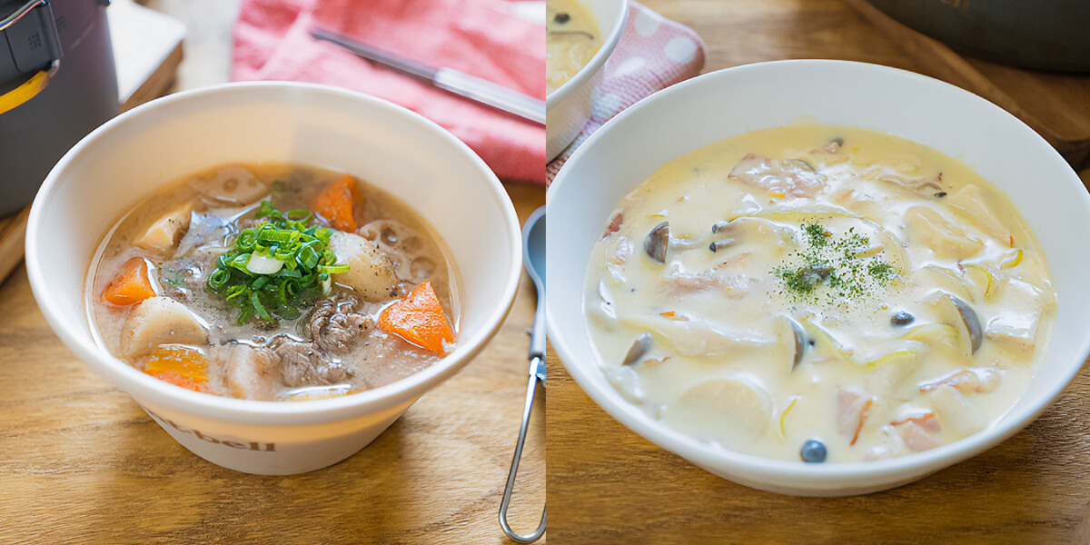 ほっこり温まって寒さも吹き飛ぶ！ 冬キャンプに大活躍の具だくさんスープレシピ２選