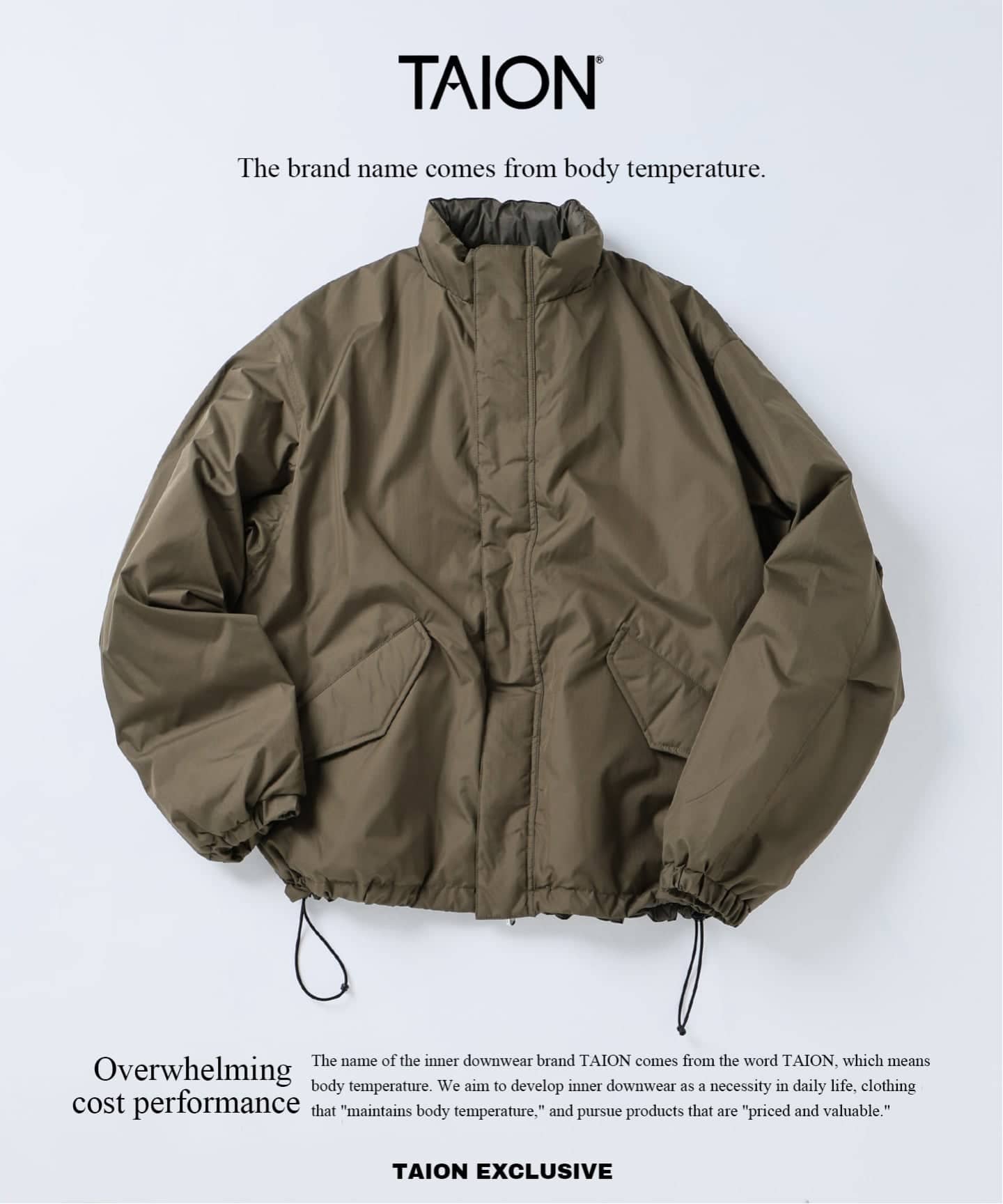 JOURNAL STANDARD relume×TAIONの別注ダウン3アイテムが提案する“ちょうどよい”大人の冬アウター