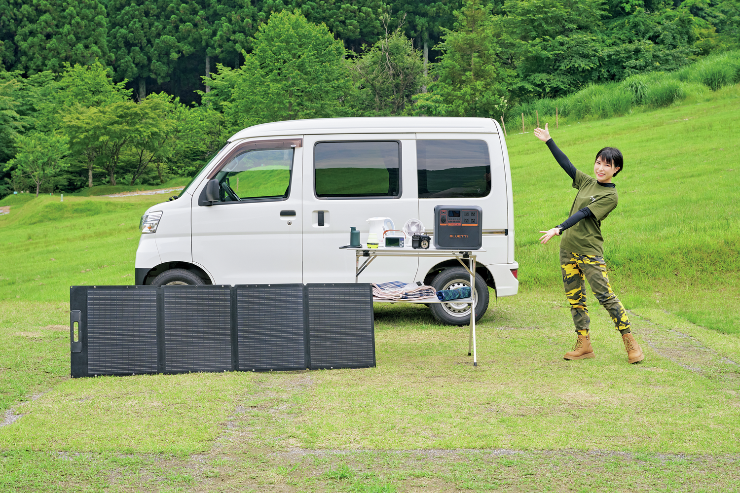 ソーラーパネルとポタ電と。防災士 さばいどる かほなんの、避難生活を想定した防災アイテムを紹介！