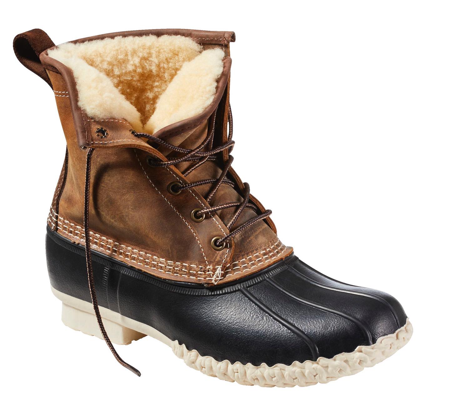 L.L.Bean (エル・エル・ビーン) ／ メンズ エル・エル・ビーン・ブーツ、8インチ　レザー・シアリングラインド