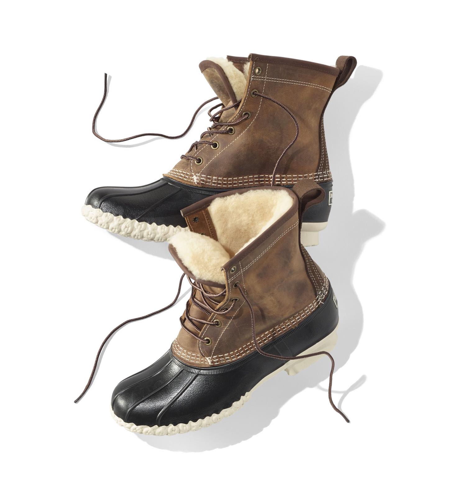 L.L.Bean (エル・エル・ビーン) ／ メンズ エル・エル・ビーン・ブーツ、8インチ　レザー・シアリングラインド