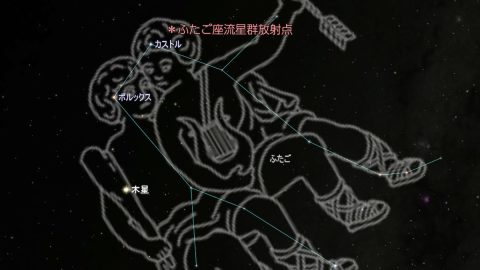 【2025年】12月14日から見頃！「ふたご座流星群」を木星、冬のキラキラ星座と一緒に観察しよう