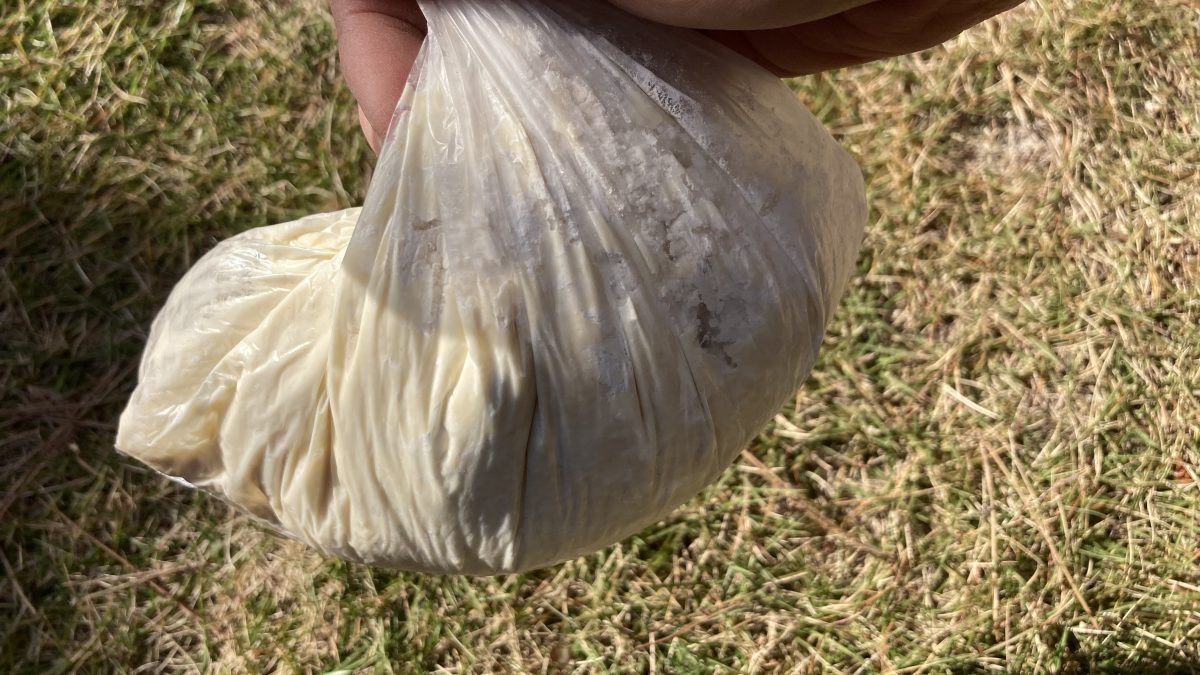 肉まんの材料を袋に入れた様子