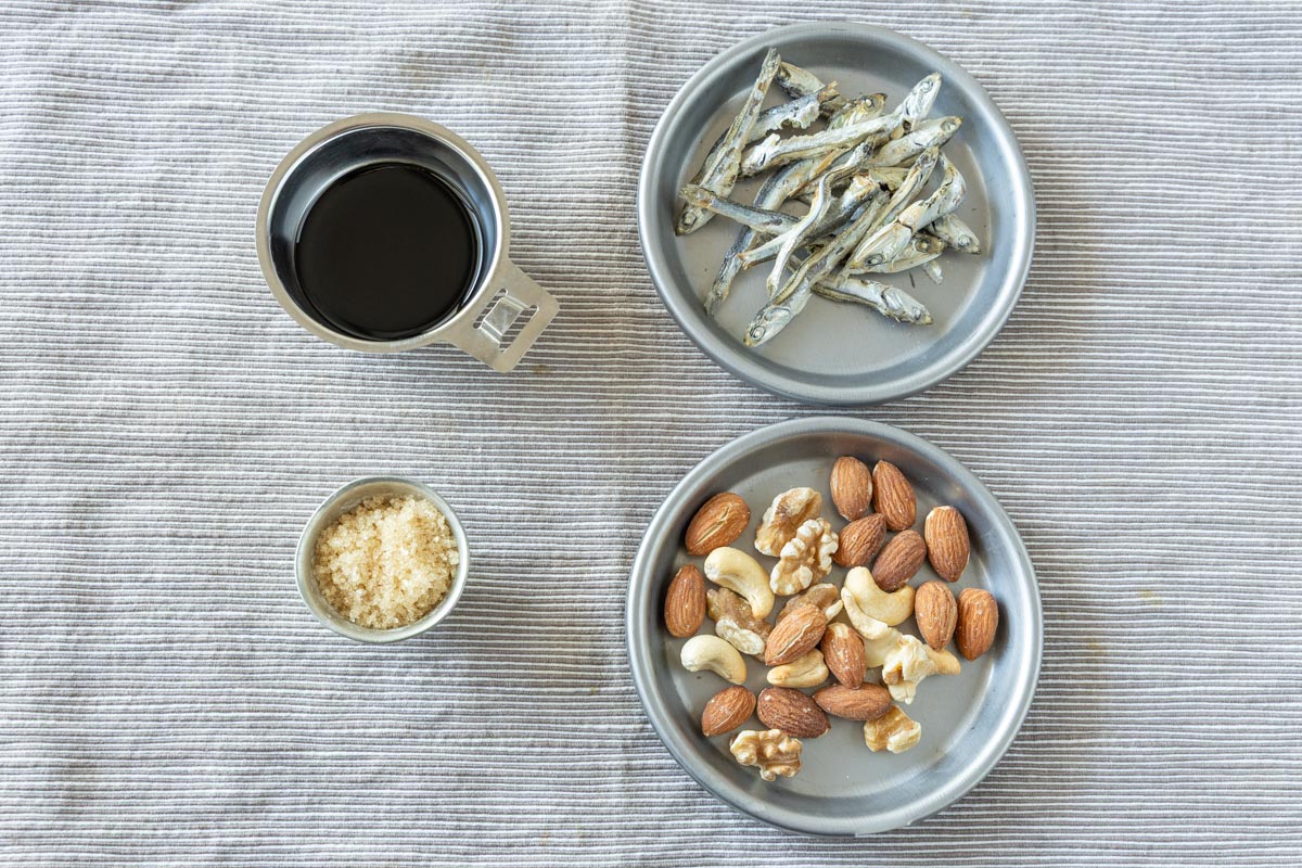 食べるいりことミックスナッツの田作りで使用した材料