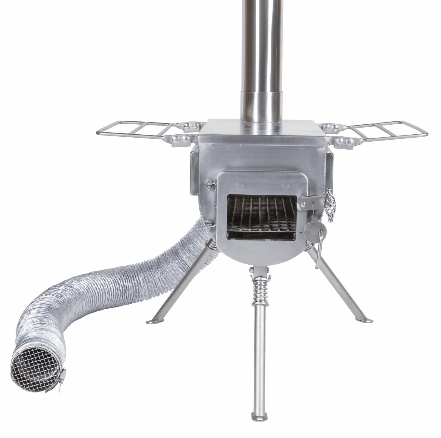 tent-Mark DESIGNS（テンマクデザイン）／Wood stove side view outside air L（Φ89mm）　ケース、外気パイプ付き3点セット