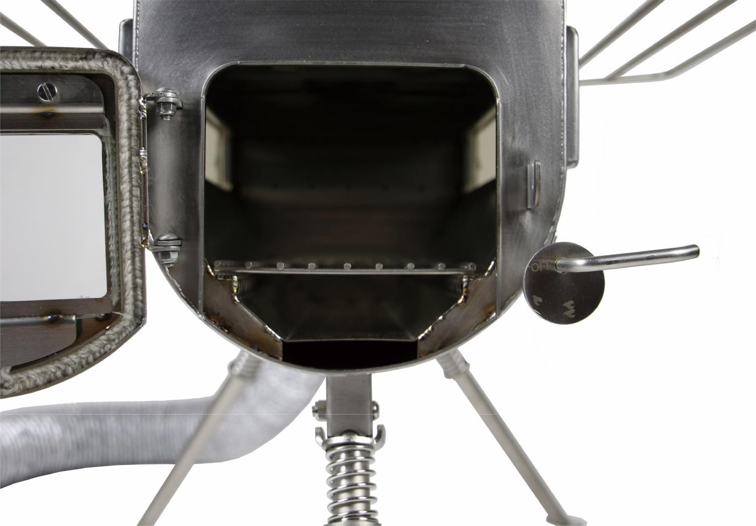 tent-Mark DESIGNS（テンマクデザイン）／Wood stove side view outside air L（Φ89mm）　ケース、外気パイプ付き3点セット