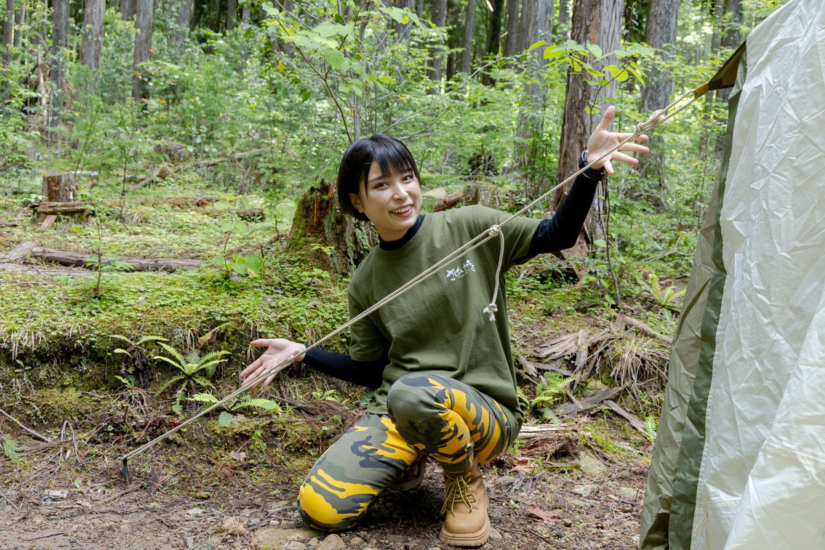 実用的で結び方も簡単！ロープワークをさばいどる かほなんが指南