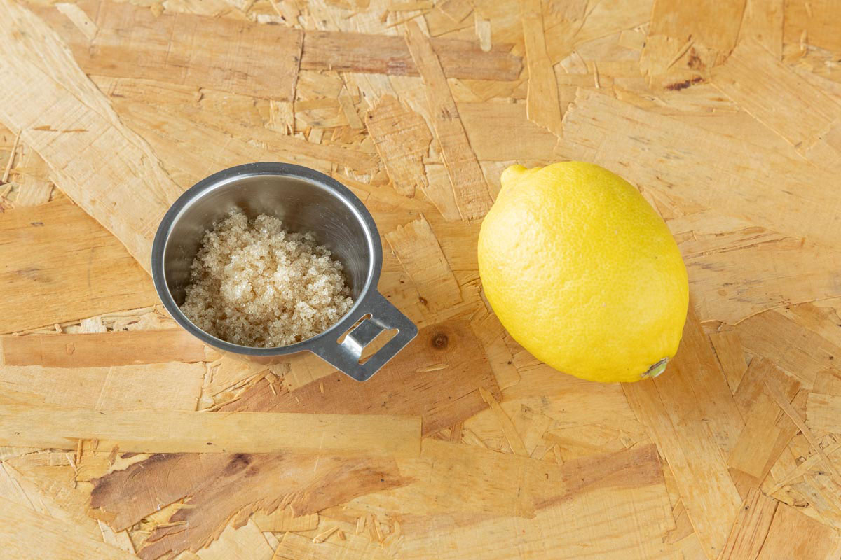 レモンの砂糖漬けに使用した材料
