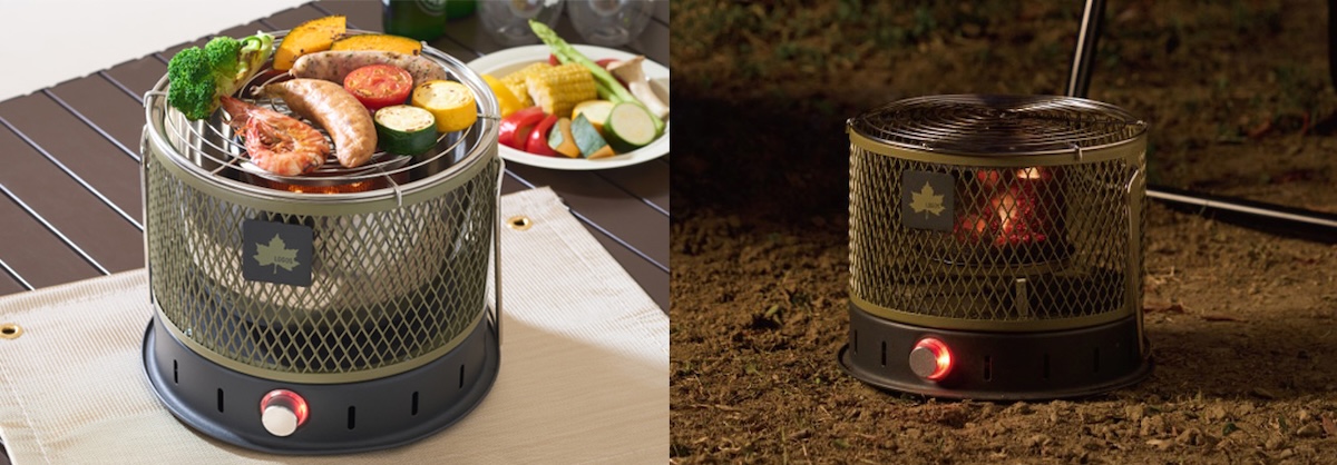 ロゴス「無煙 メシ暖房グリル」で広がるキャンプライフ！調理も、暖も1台でOK
