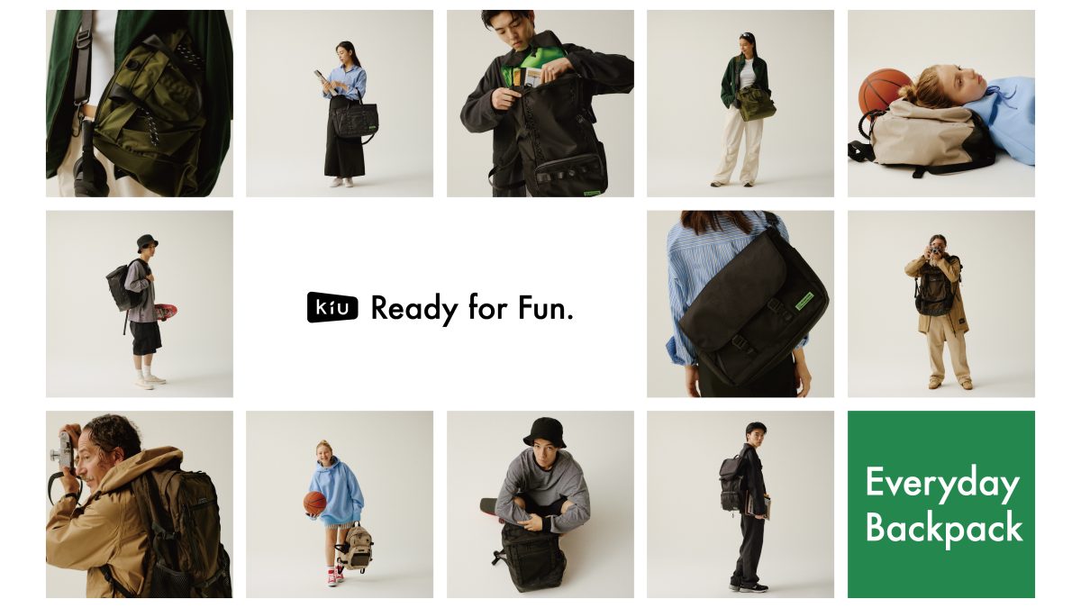 フェスで人気のアウトドアブランド「KiU」から新登場！多機能バッグシリーズ「EVERYDAY BACKPACK」6モデル
