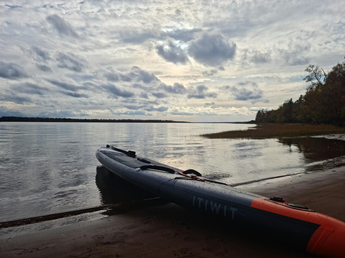 砂浜に置かれたカヤック