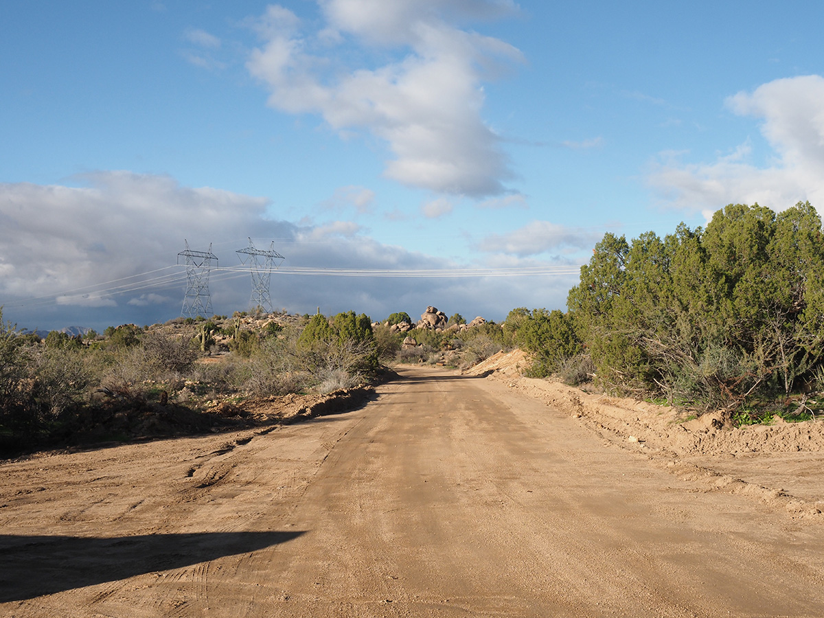 砂漠のような道