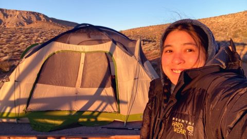 アメリカで買った15ドルの激安テント。ホームセンターで買える部品で補修すると、グランピングのような快適空間に！