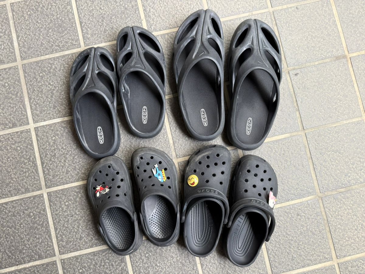 家族の外履き。