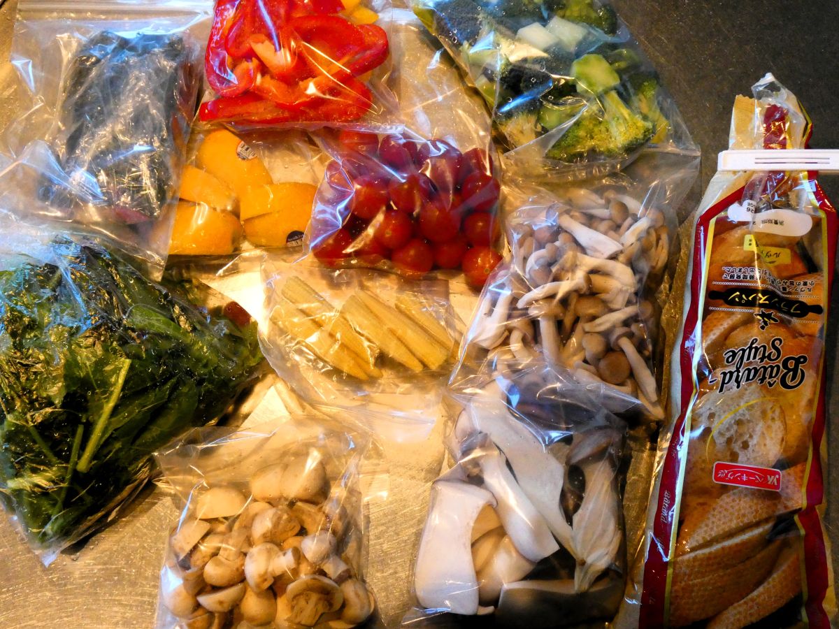 事前準備した食材
