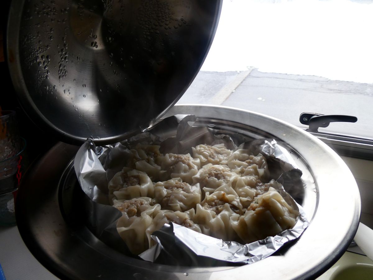 蒸し器の使用例