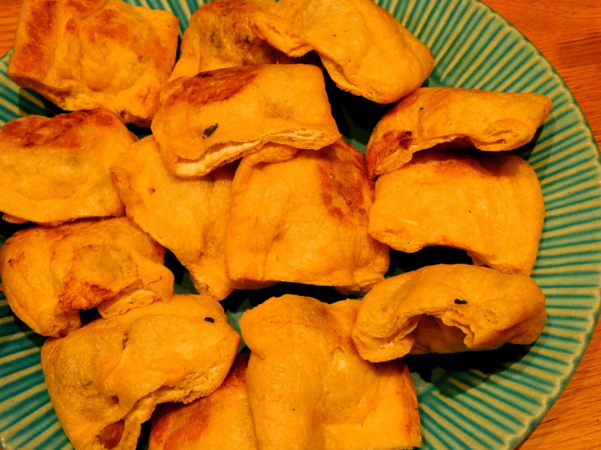 お揚げの納豆挟み焼