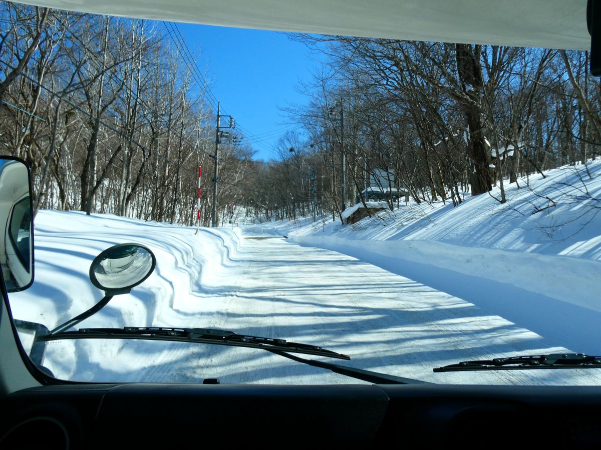 東京から2時間ちょっとで雪景色に