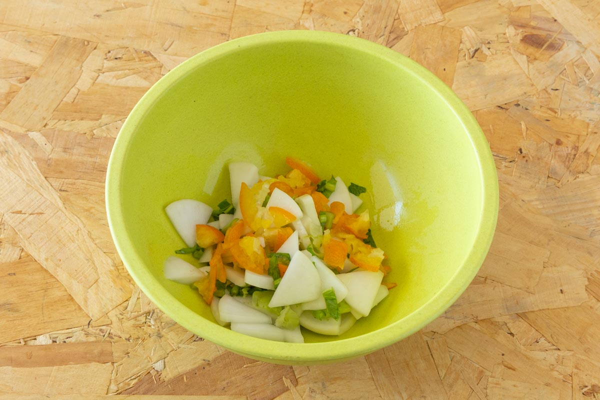 かぶと金柑を和える