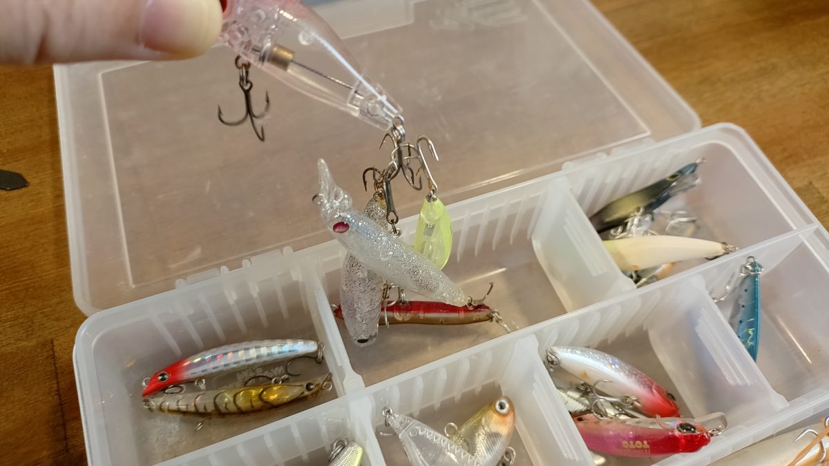 絡むルアーのフック