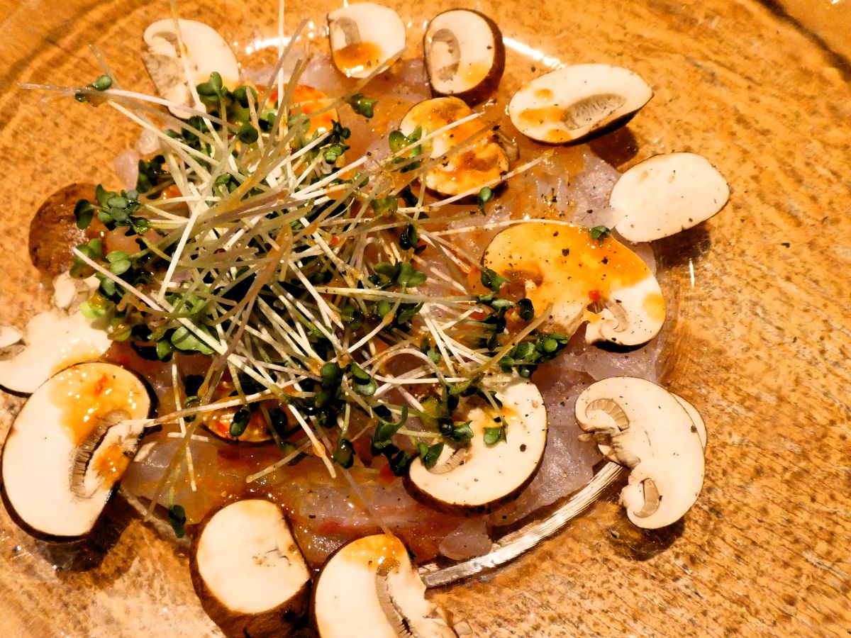 鯛のかんずりカルパッチョ