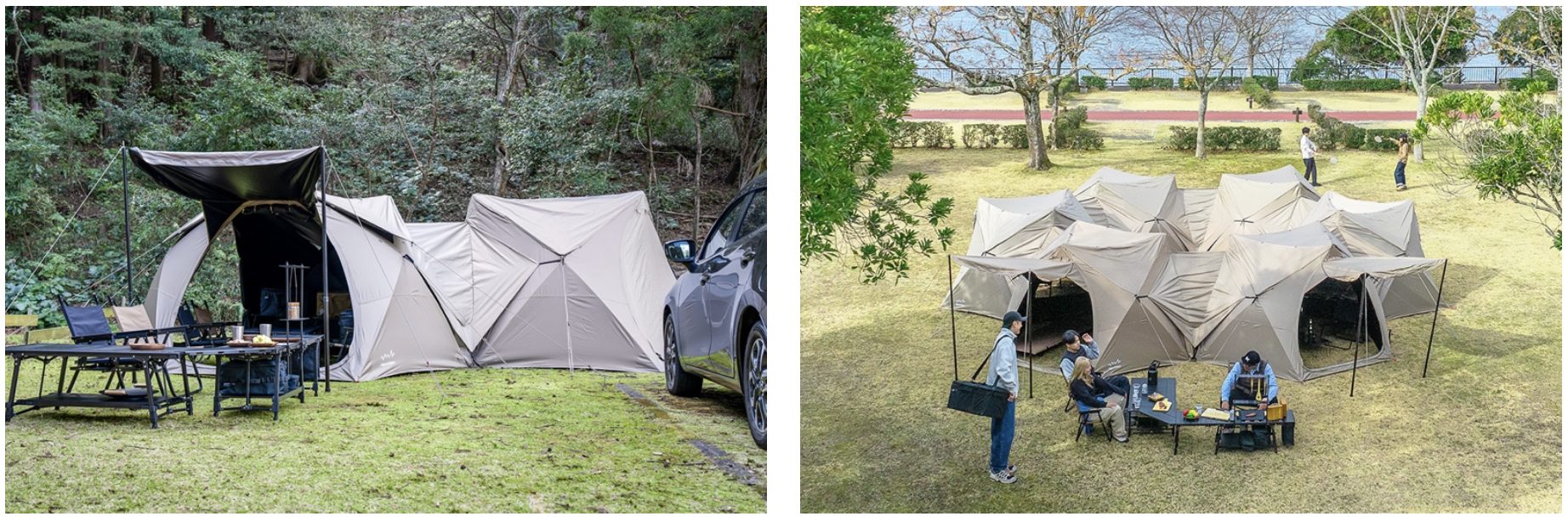 完全遮光のヘキサ型キャンプシェードがAlpen Outdoorsから登場！設営も
