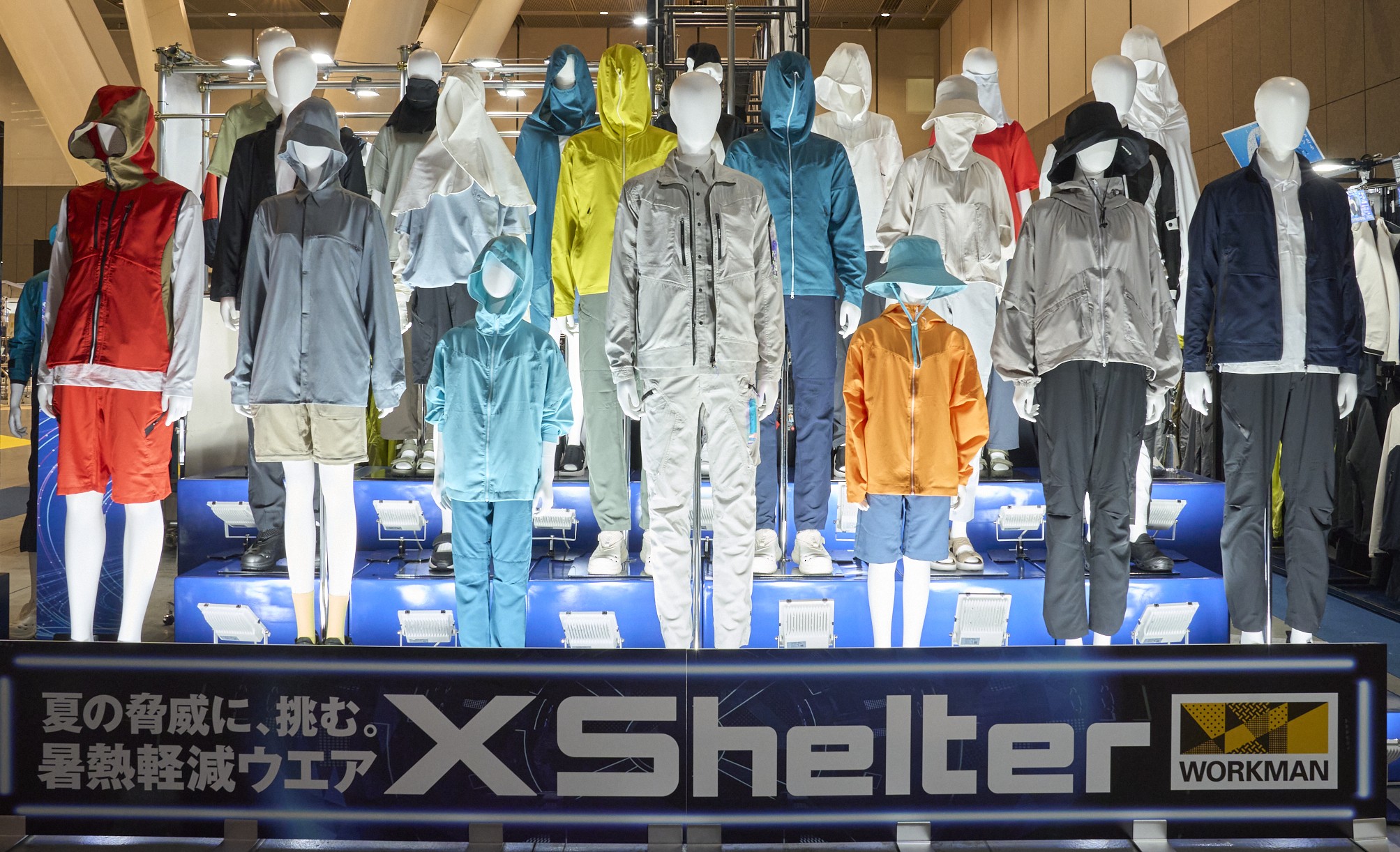 ワークマンの人気シリーズ「XShelter」に、気温45度対策の東レと開発した新素材が登場！