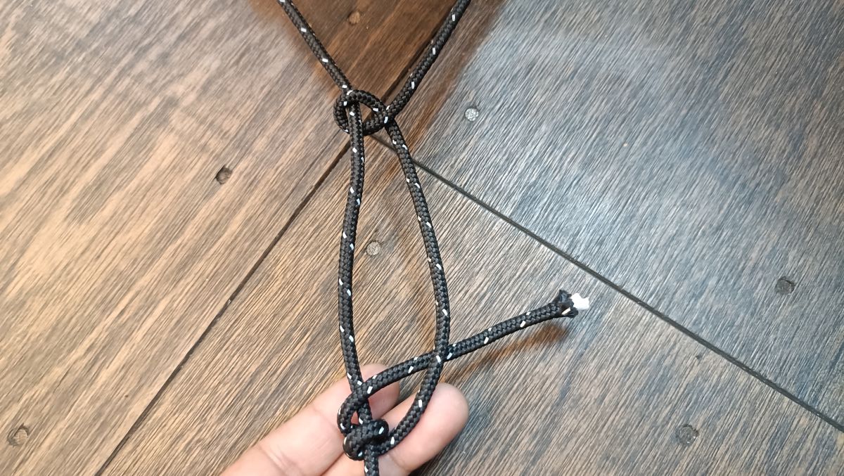 ガイロープを巻きつけている様子。
